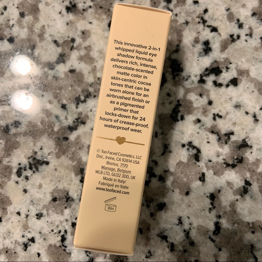 NEW Too Faced melted chocolate eye shadow, liquid matte, ‘cocoa cream’ shade - Picture 4 of 5